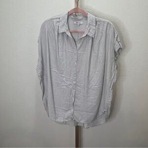 Madewell button down shirt white and black striped medium